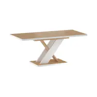 Mesa extensible Eryk 138/178x85 roble wotan/blanco