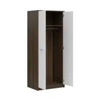 Armario de dos puertas Nepo Plus 80 cm roble noble/blanco