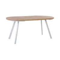 Mesa extensible Pares roble wotan/blanco 90-180x90