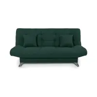 Sofá cama de tres plazas Viola con arcón verde