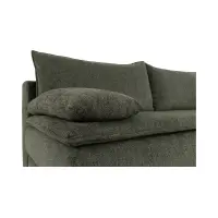 Sofá de tres plazas Lindon convertible con arcón chenilla verde