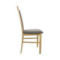 Silla tapizada Como marrón