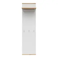 Perchero de pared Yamael para el recibidor roble artisan/blanco
