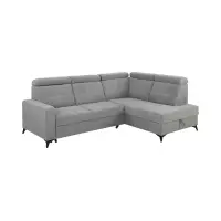 Угловой диван правосторонний Amado раскладной с ящиком серый