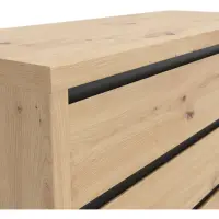 Cómoda Larios 105 cm con 4 cajones roble artisan/negro