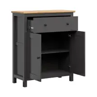 Комод Hesen 101 см с 2 дверцами и ящиком графит