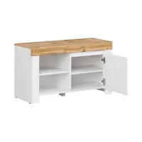 Тумба для взуття Holten 92 см білий глянець/дуб вотан