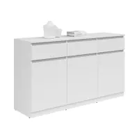 Cómoda Saturn 135 cm con 3 puertas y 3 cajones blanca