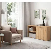 Estantería System 64 con estante roble coast evoke