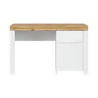 Письмовий стіл Holten 130 см з дверцятами та шухлядою дуб вотан/білий