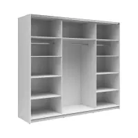 Armario de puertas correderas Tetrix 220 cm blanco brillo