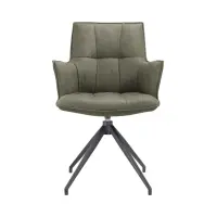 Стул мягкий Osaka поворотный экокожа оливковый