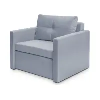 Sofá cama individual Bunio con arcón gris