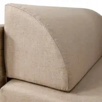 Cama extensible Malcolm 80-160x200 roble canyon monument con contenedor colchón y cojines beige