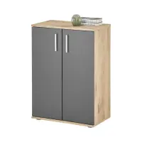 Cómoda BC 60 cm con 2 puertas roble viking/gris