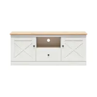 Тумба РТВ Frija 153 см з 2 дверцятами та шухлядою сосна андерсен біла