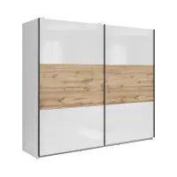 Шкаф-купе Tetrix 220 см белый глянец/дуб вотан