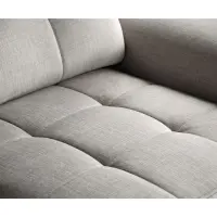 Sofá rinconero izquierdo Ariado convertible con contenedor de terciopelo beige