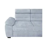 Sofá rinconera derecha Aguda convertible con arcón azul