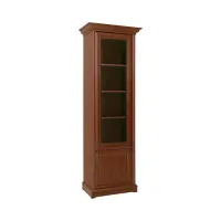 Vitrina Kent 71 cm con 2 puertas derecha castaño