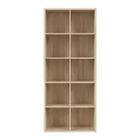 Estantería Nepo Plus 77 cm con 10 estantes roble sonoma