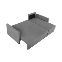 Кутовий диван універсальний Imros розкладний з нішою сірий