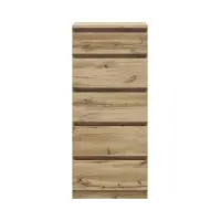 Cómoda Tetrix 50 cm con 5 cajones roble wotan