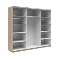 Armario de puertas correderas Tetrix 220 cm roble sonoma