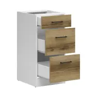 Mueble de cocina bajo Junona Line 40 cm con cajones sin encimera roble delano claro