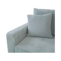 Sofá de tres plazas Larisa 2 convertible con arcón de chenilla menta