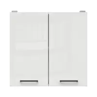 Armario de cocina superior Junona Line 80 cm de dos puertas brillo tiza