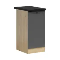 Armario de cocina inferior Junona Line 40 cm derecho grafito con encimera