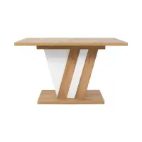 Mesa extensible Zatar 125/170x75 roble wotan/blanco