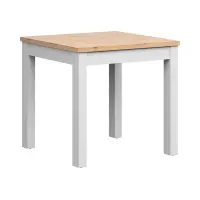 Mesa cuadrada Maren 80 cm roble artisan/blanco