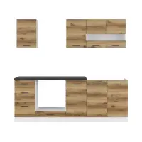 Kitchen set Junona Line 220 cm light delano oak with worktop