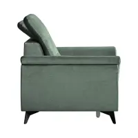 Sofá de dos plazas Doria con arcón de terciopelo verde