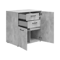 Комод MultiDo 80 см с 2 дверцами и 2 ящиками светлый ателье