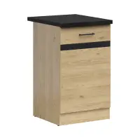 Mueble de cocina inferior Junona Line 50 cm izquierdo roble bernstein con encimera