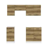 Conjunto de cocina Junona Line 180 cm roble delano claro sin encimera