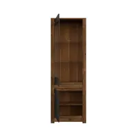 Vitrina Ruso 69 cm con 2 puertas roble april/negro mate