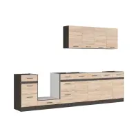 Conjunto de cocina Junona Line 300 cm roble sonoma