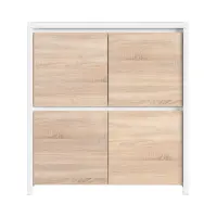 Armario Kaspian 105 cm de cuatro puertas blanco/roble sonoma