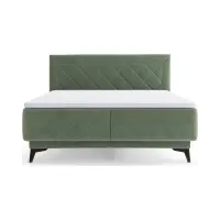 Cama continental Zalea 160x200 con contenedor verde