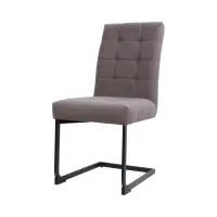 Silla tapizada Maurice marrón