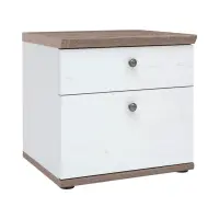 Mesita de noche Stockholm 48 cm con cajones pino andersen blanco