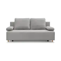 Sofá de tres plazas Sun con función de cama y contenedor gris