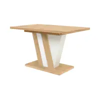 Mesa extensible Zatar 125/170x75 roble artisan/blanco