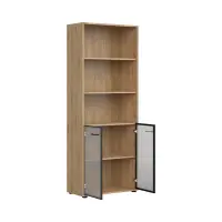 Стеллаж Space Office с 2 дверцами и 3 полками дуб артизан