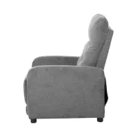 Sillón tradicional Monti con función relax gris claro