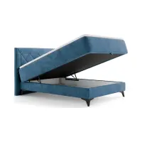 Cama continental Zalea 120x200 con contenedor azul